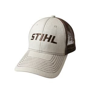 STIHL Outfitters Apparel Gray Mesh Adjustable Snap Baseball Trucker Cap Hat OS
